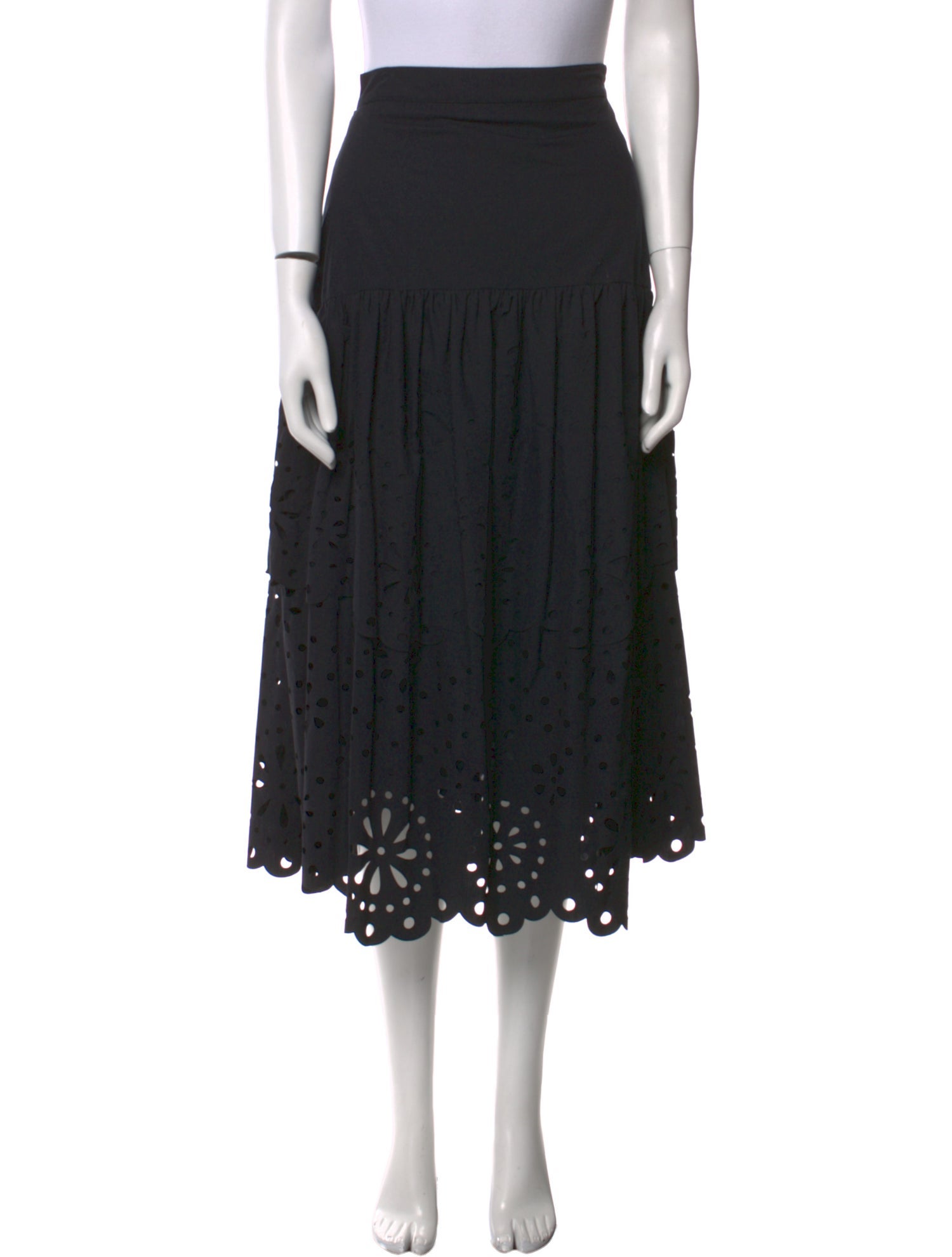 RHODE Cutout Accent Midi Length Skirt