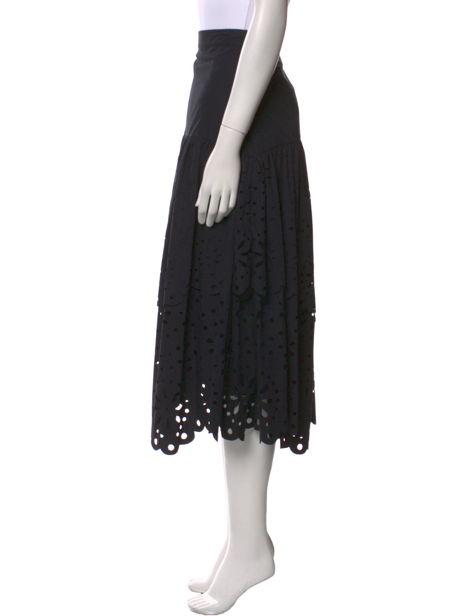 RHODE Cutout Accent Midi Length Skirt