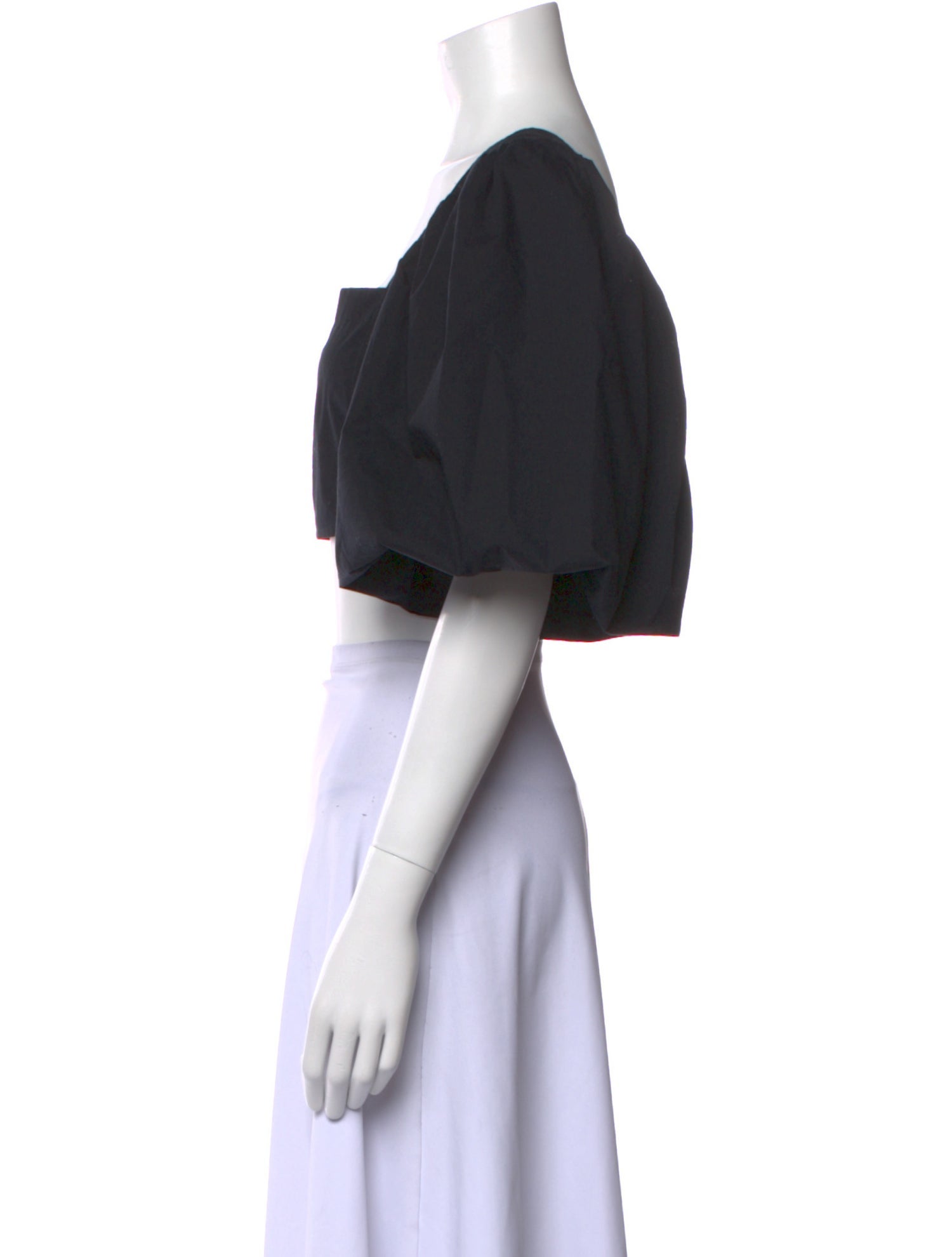 RHODE Square Neckline Short Sleeve Crop Top