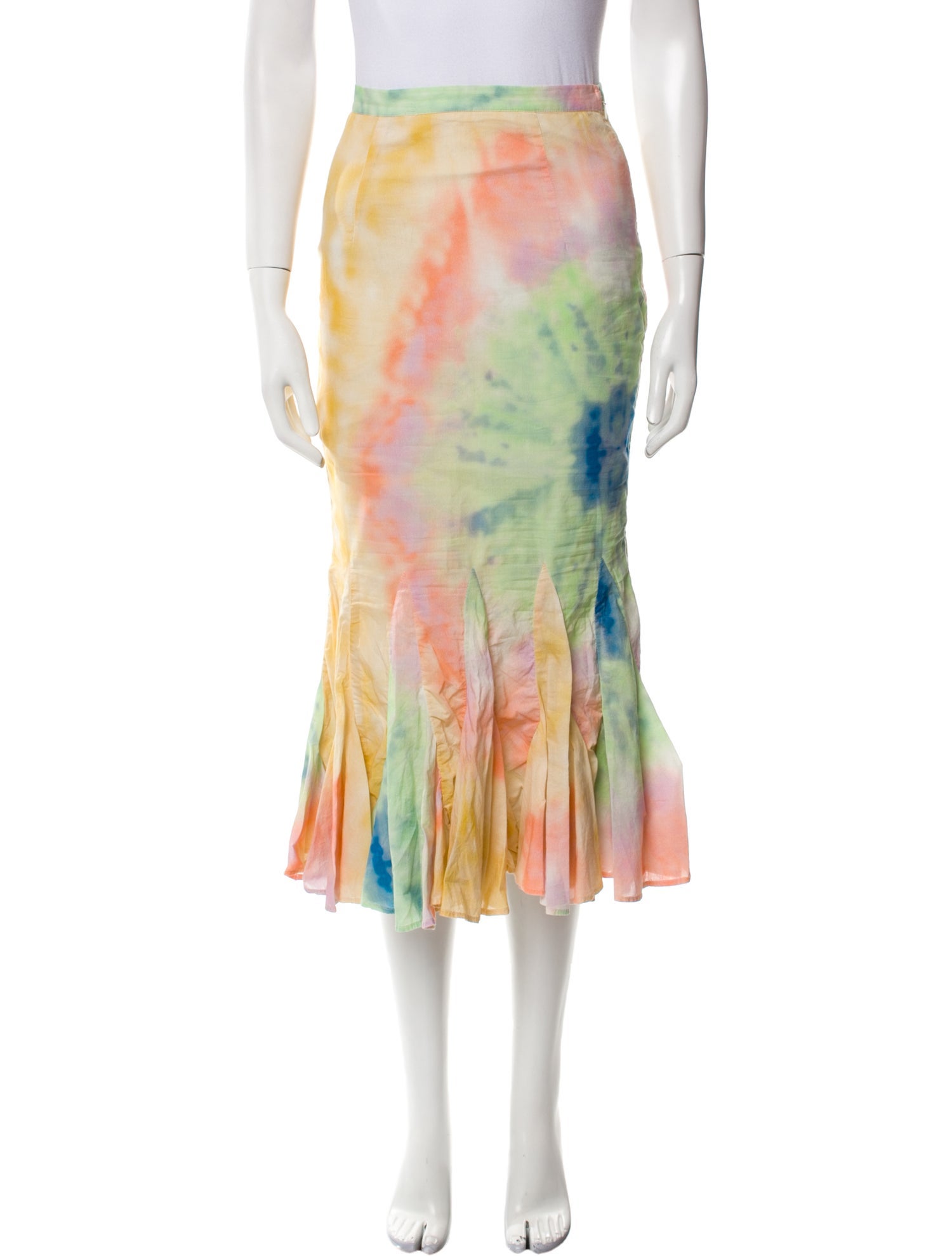 RHODE Printed Midi Length Skirt