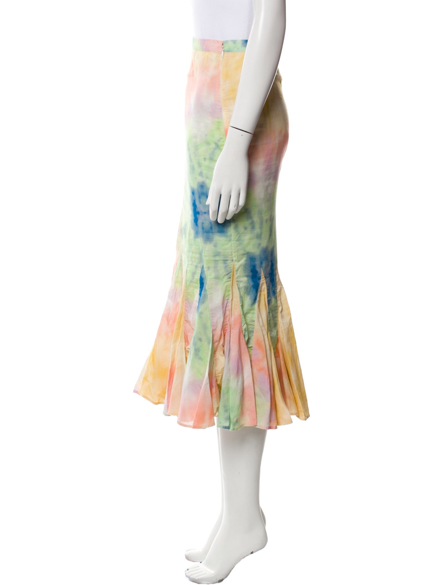 RHODE Printed Midi Length Skirt