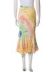 RHODE Printed Midi Length Skirt