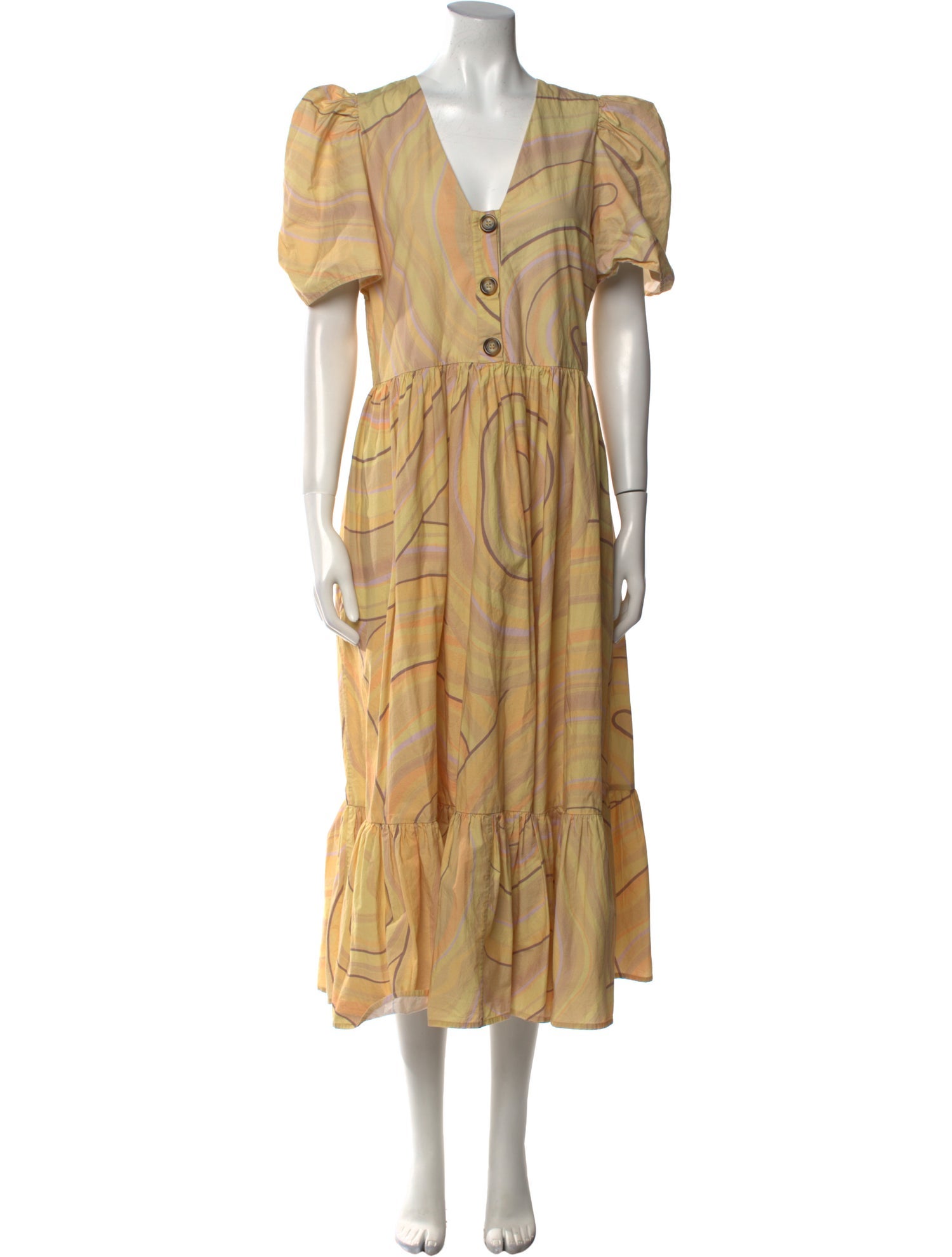 RHODE V-Neck Long Dress