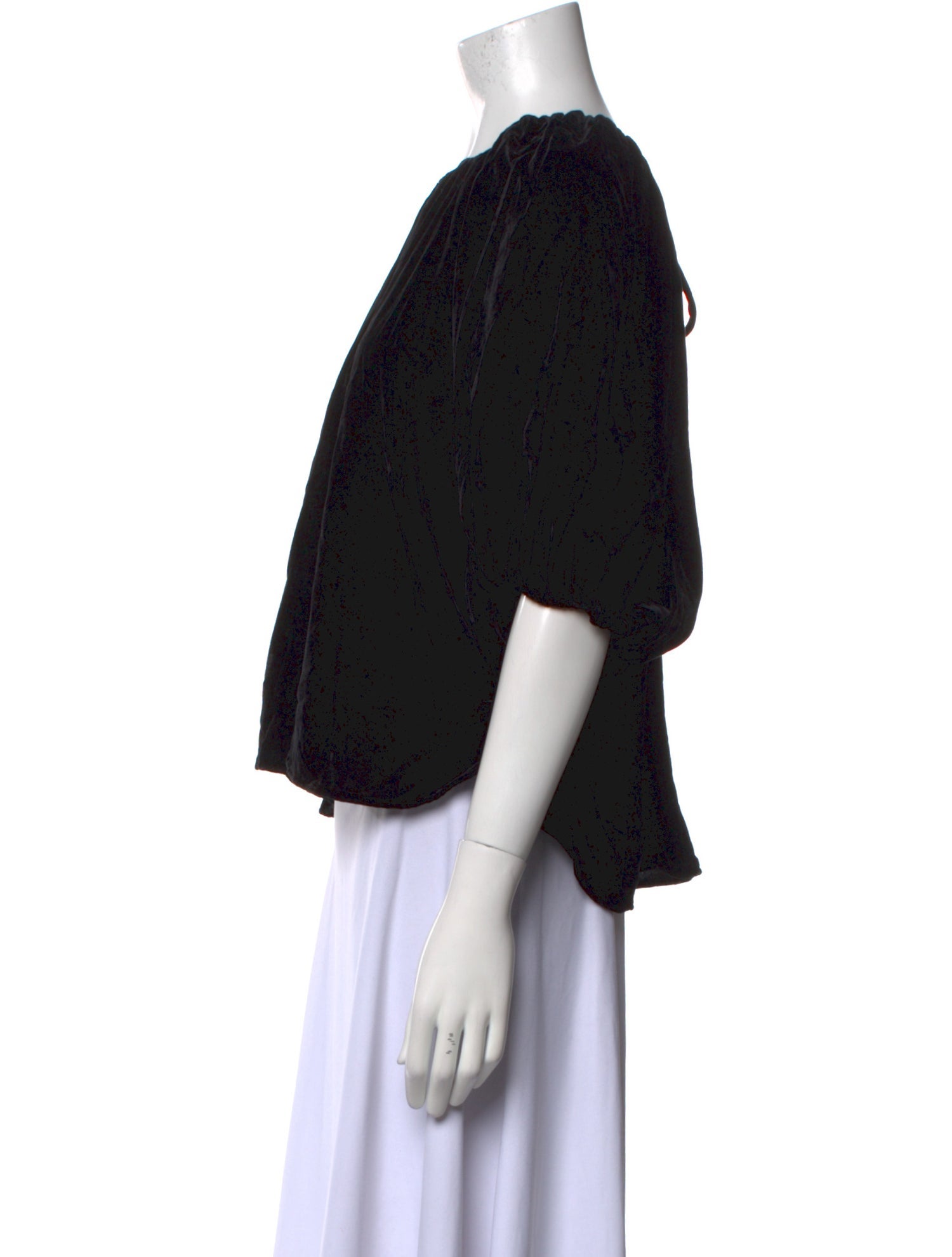 RHODE Crew Neck Short Sleeve Blouse