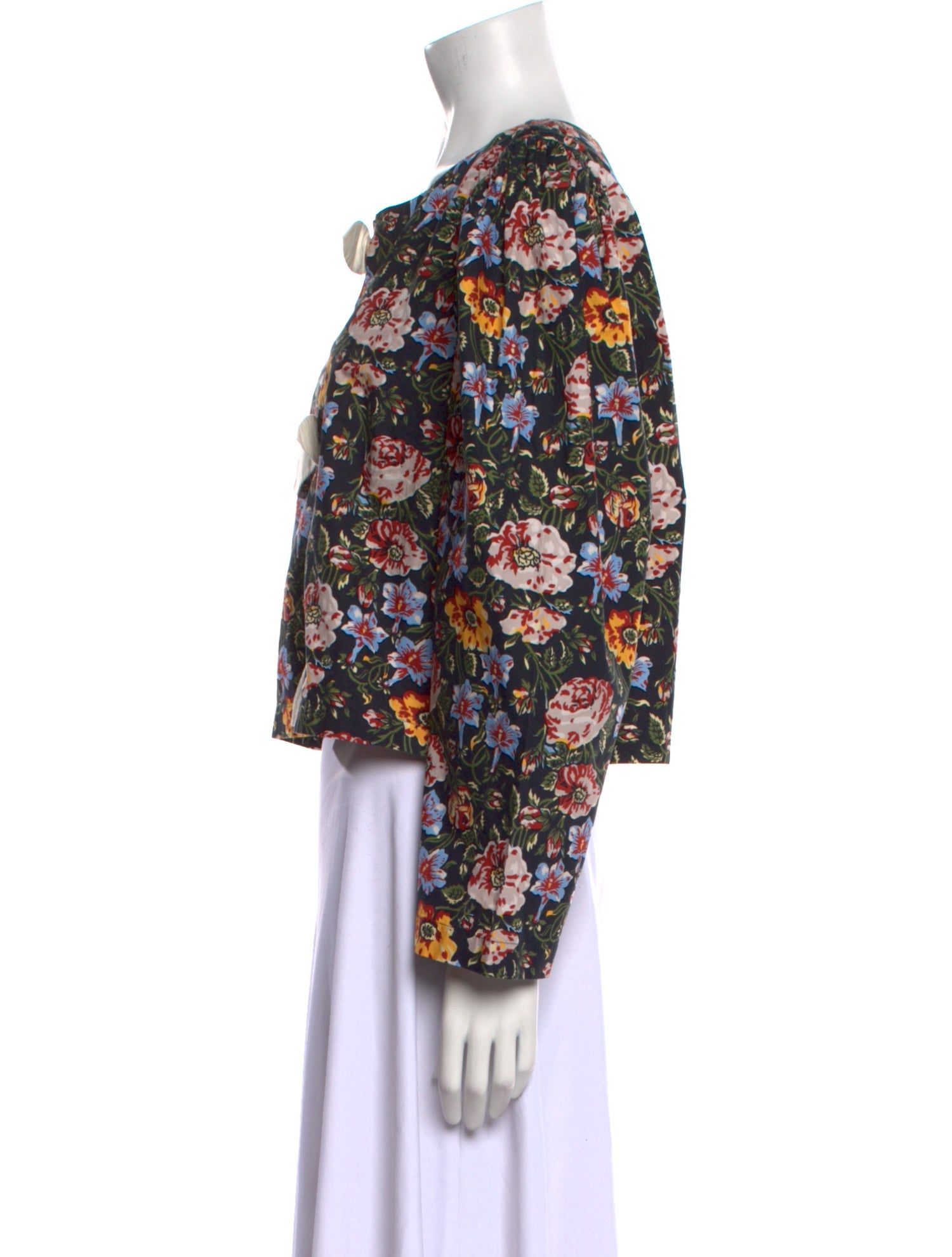 RHODE Floral Print V-Neck Crop Top