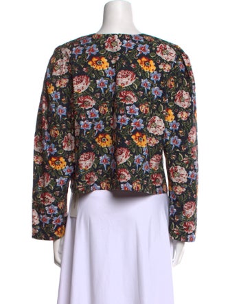 RHODE Floral Print V-Neck Crop Top