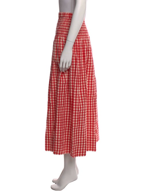 RHODE Plaid Print Midi Length Skirt