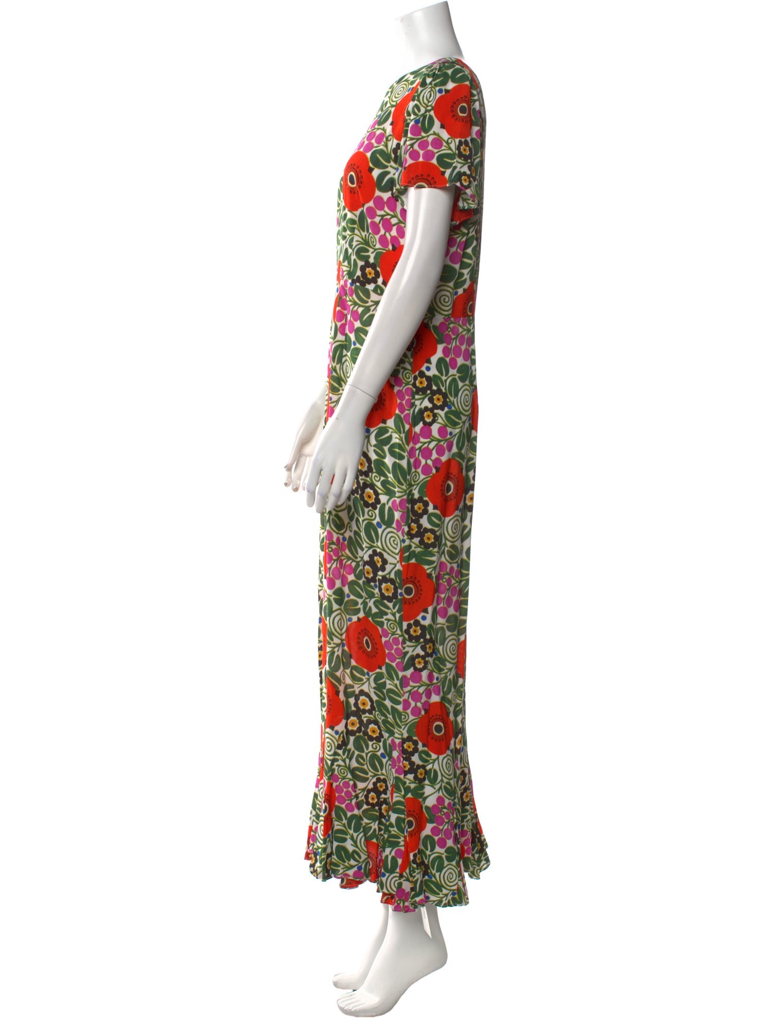 RHODE Floral Print Long Dress