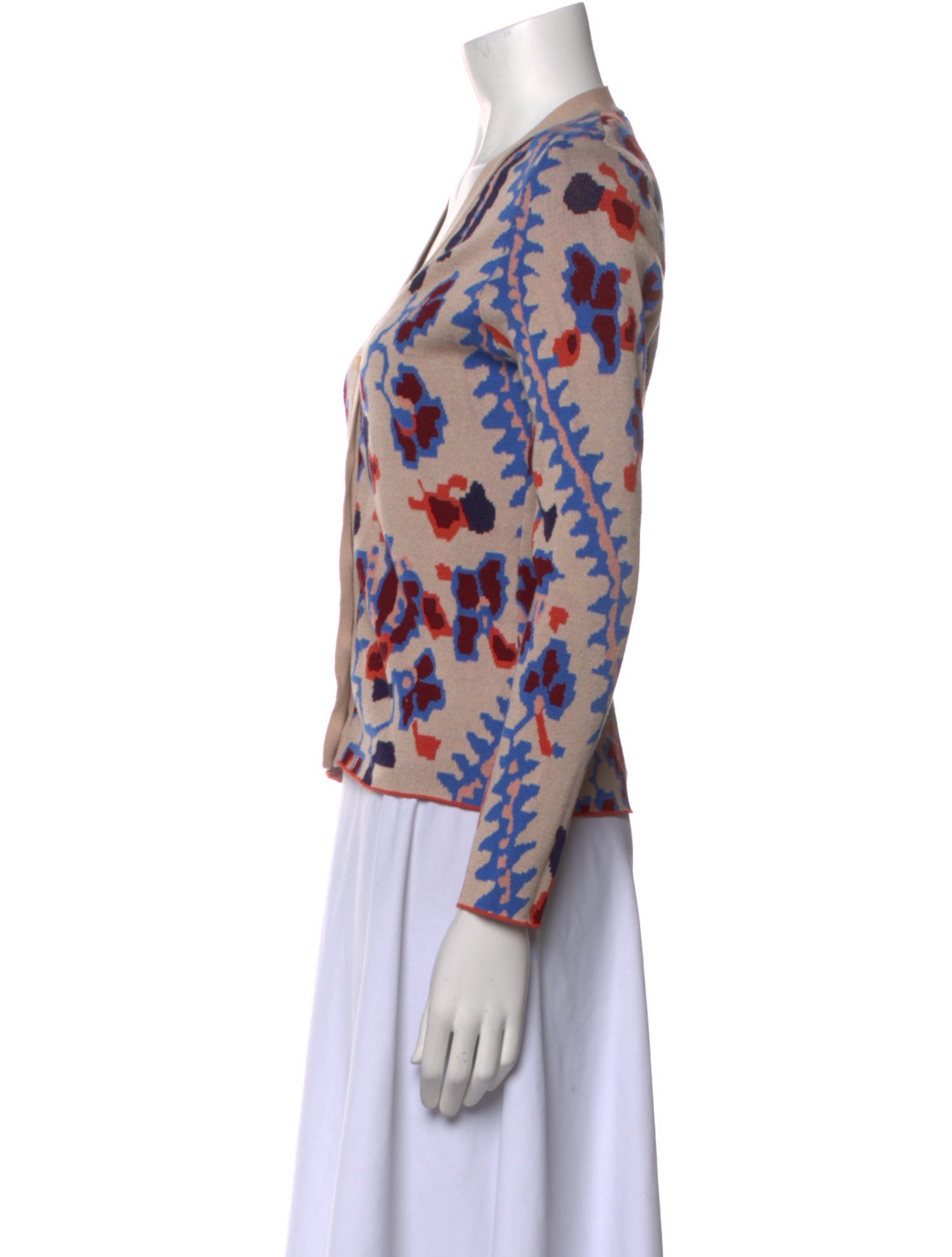 RHODE Printed V-Neck Sweater