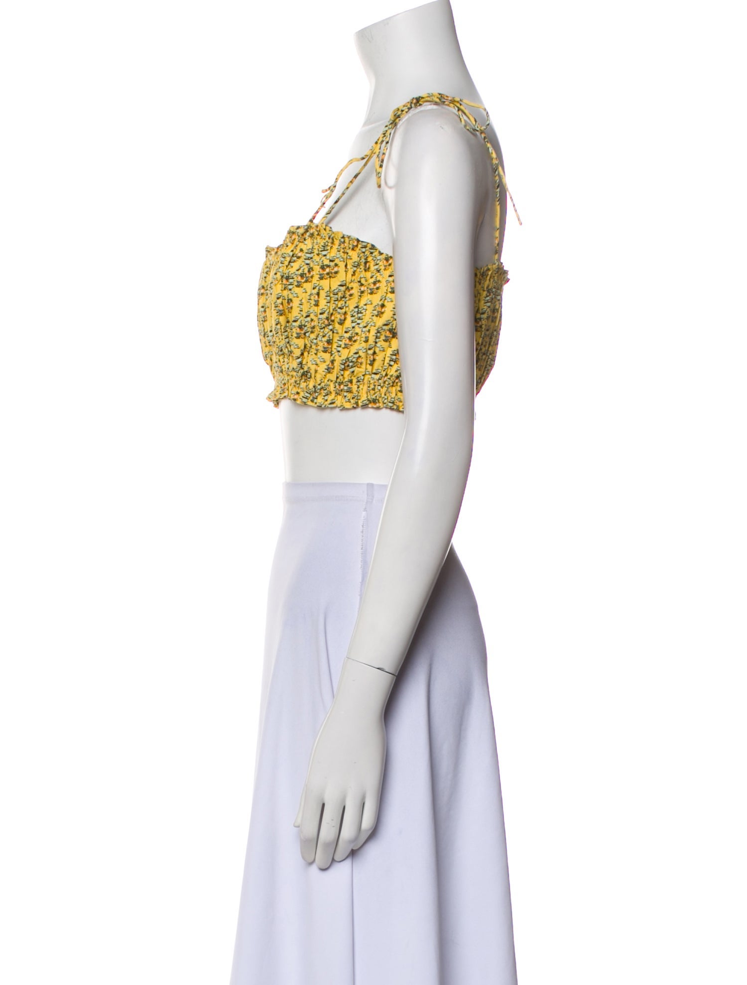 RHODE Printed Square Neckline Crop Top