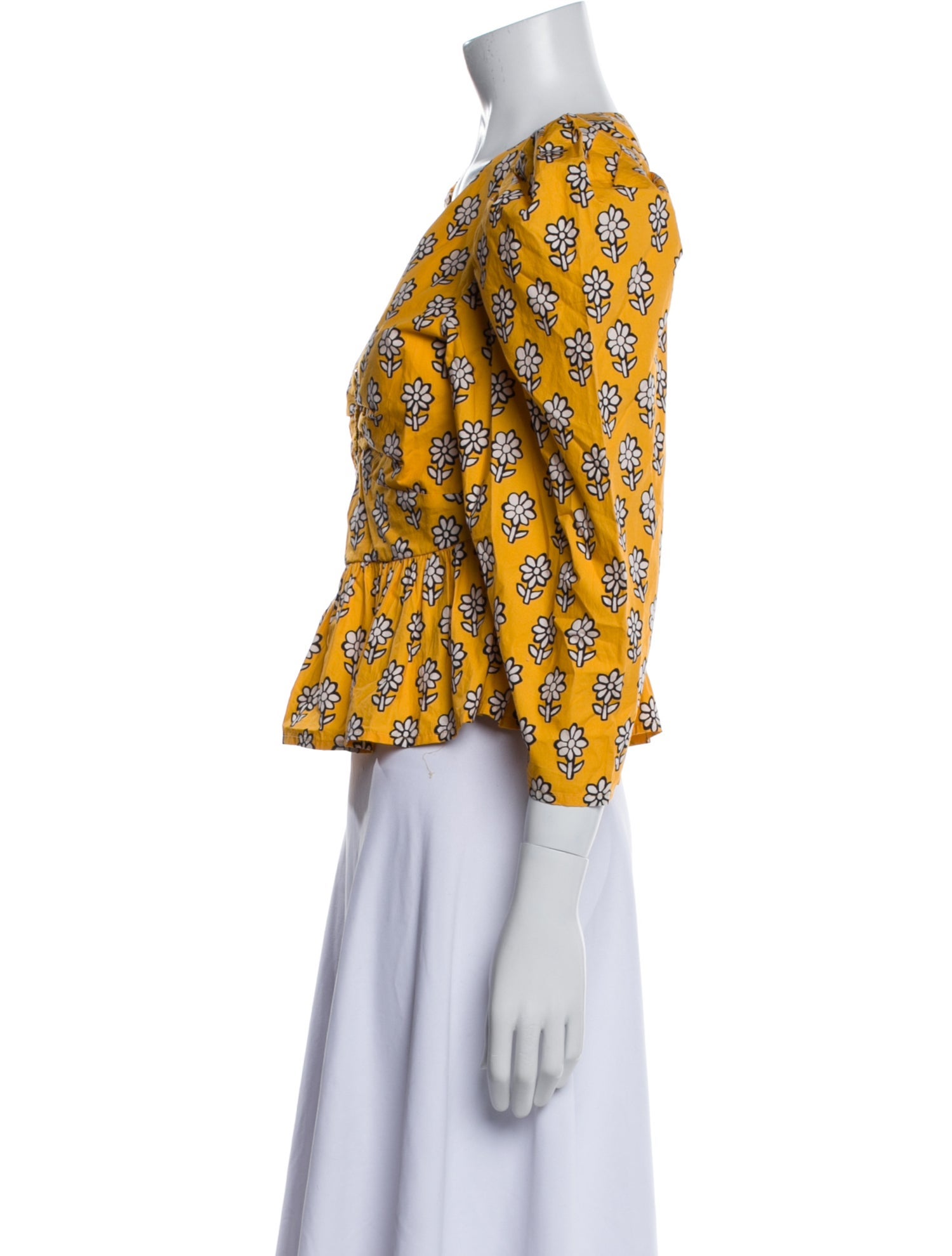 RHODE Floral Print V-Neck Crop Top w/ Tags