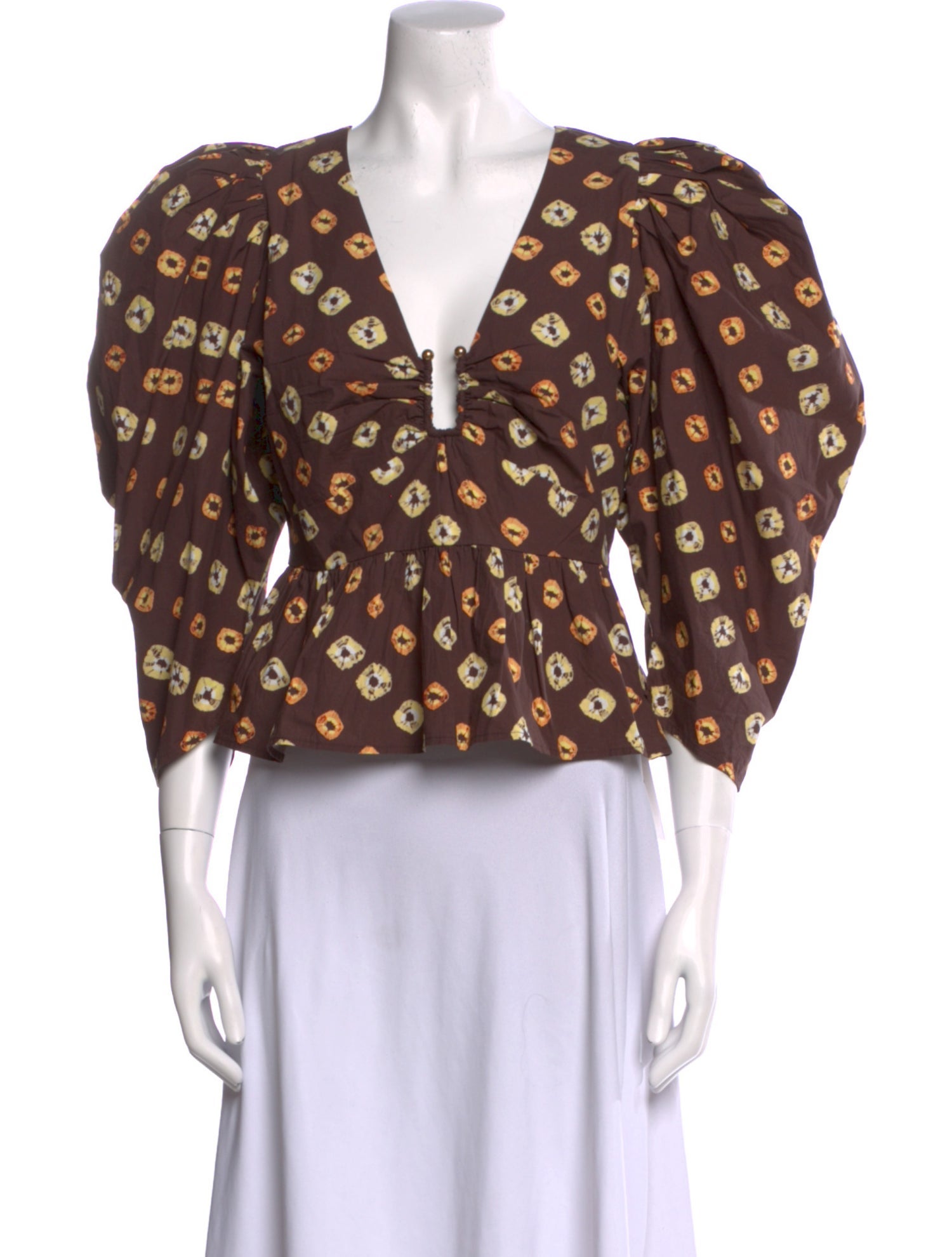 RHODE Printed V-Neck Crop Top