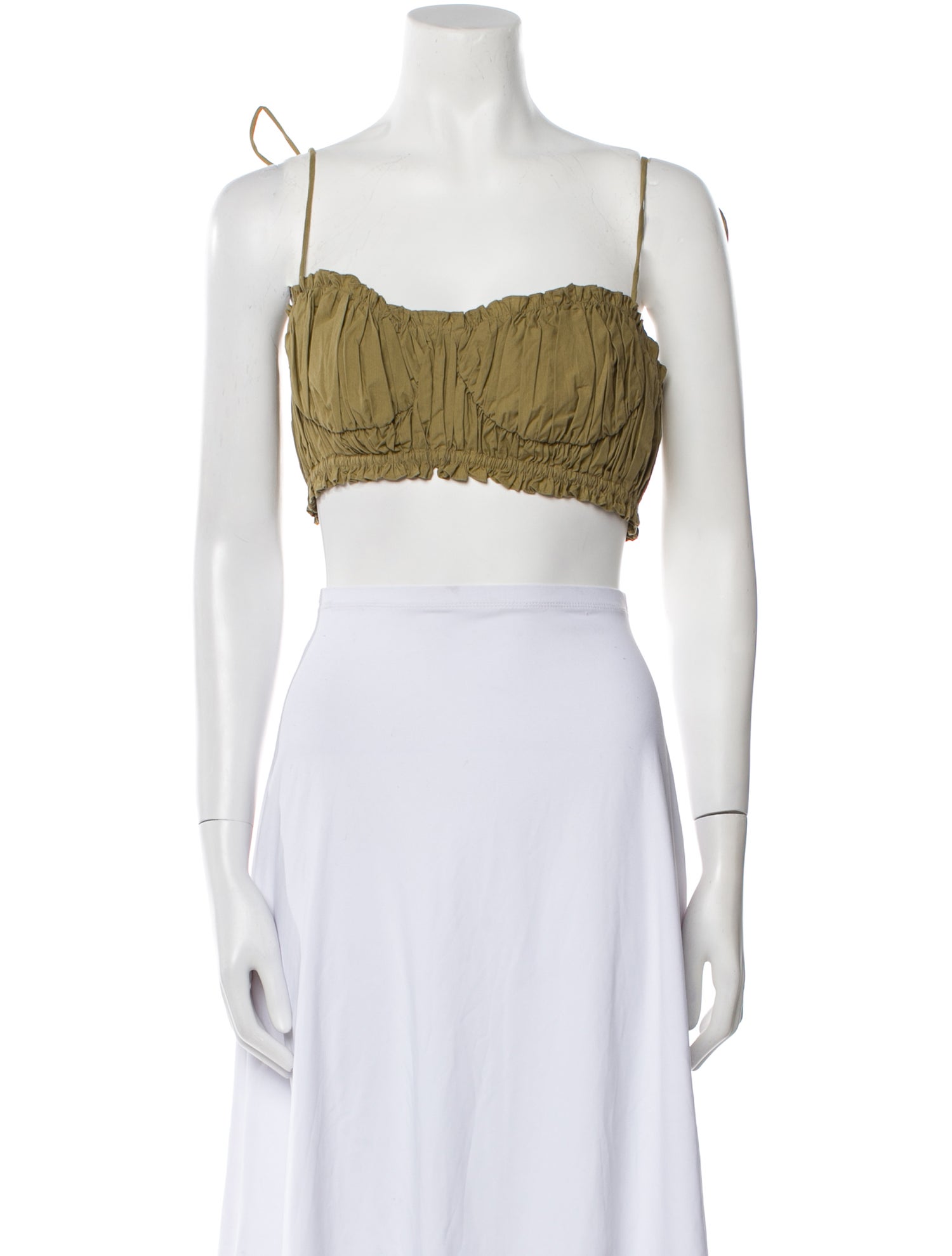 RHODE Square Neckline Sleeveless Crop Top