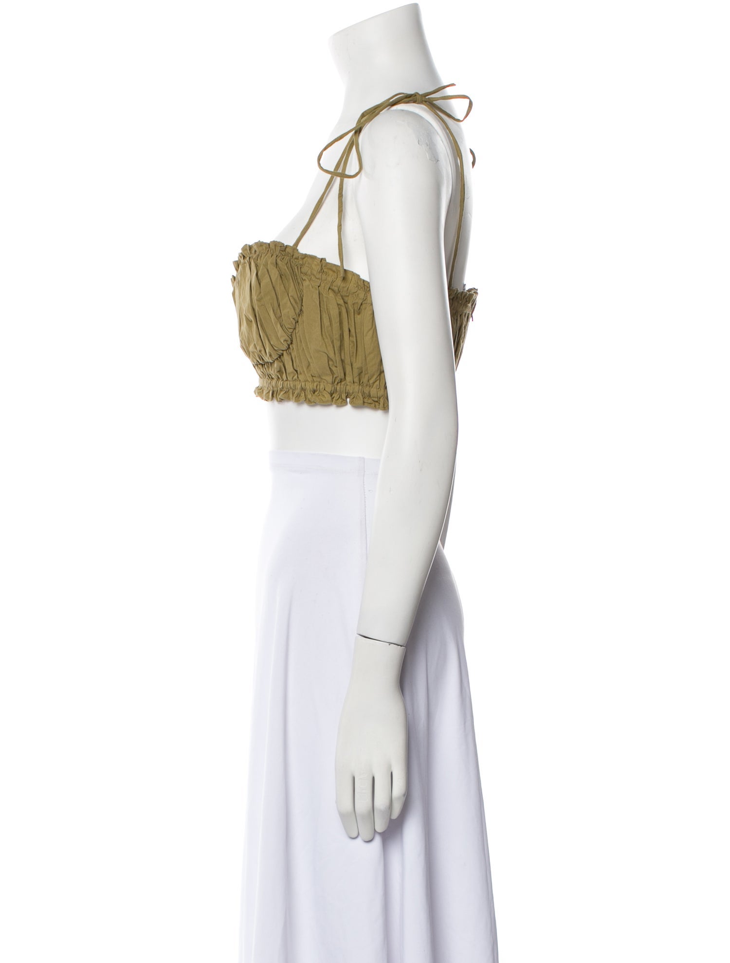 RHODE Square Neckline Sleeveless Crop Top