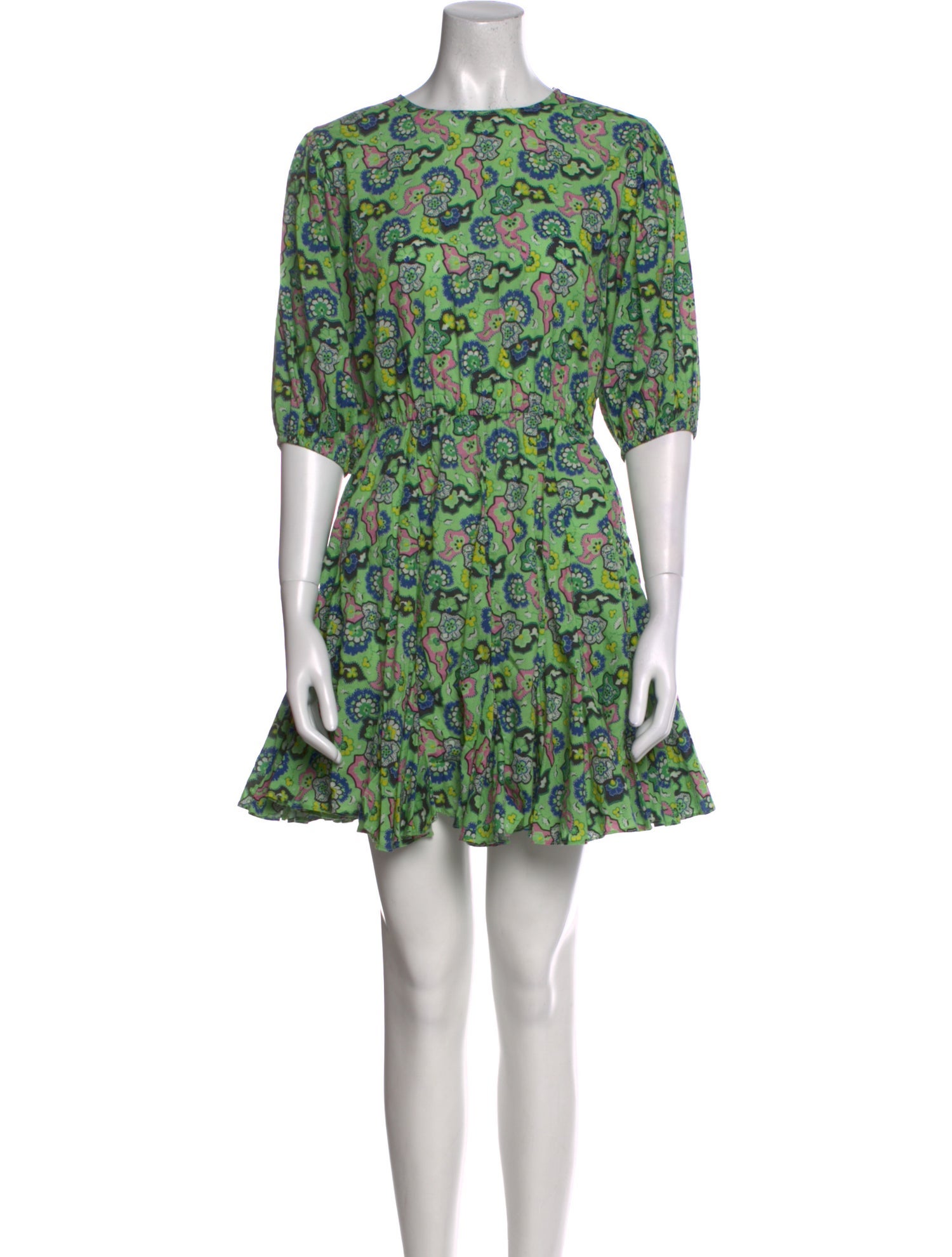 RHODE Floral Print Mini Dress