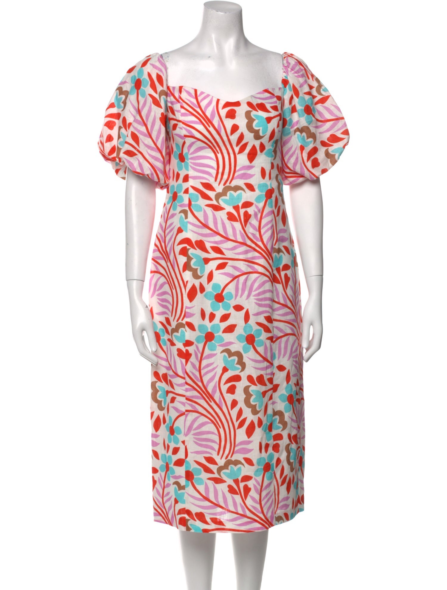 RHODE Linen Midi Length Dress