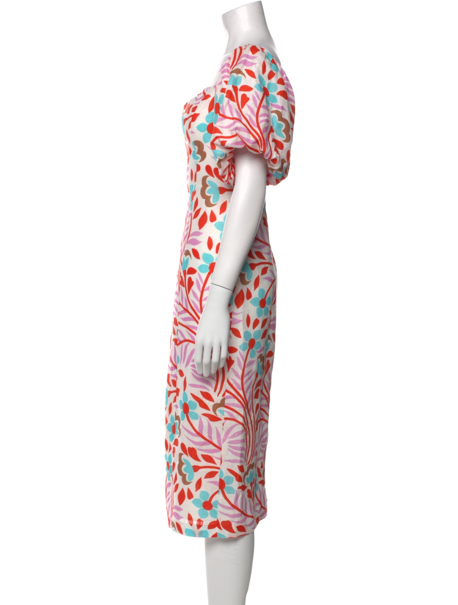 RHODE Linen Midi Length Dress