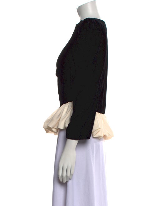 RHODE V-Neck Three-Quarter Sleeve Crop Top