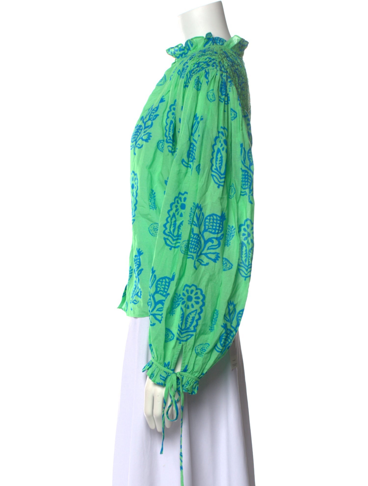 RHODE Floral Print Mock Neck Blouse w/ Tags