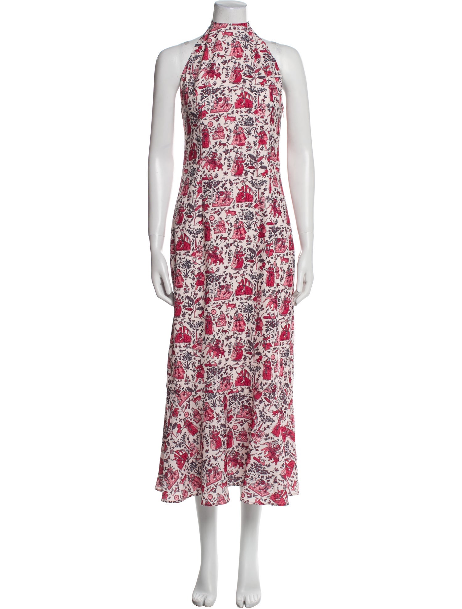RHODE Printed Midi Length Dress