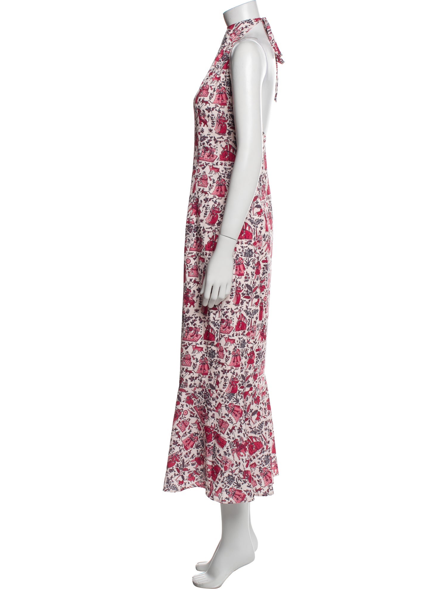 RHODE Printed Midi Length Dress