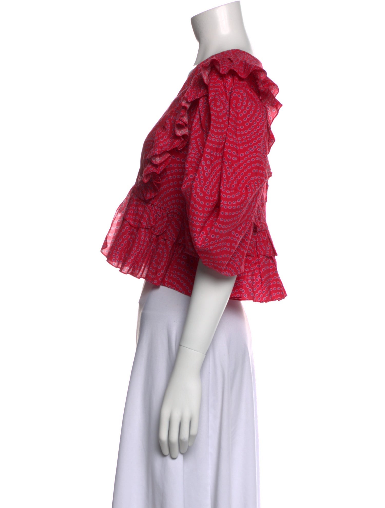 RHODE Printed V-Neck Crop Top