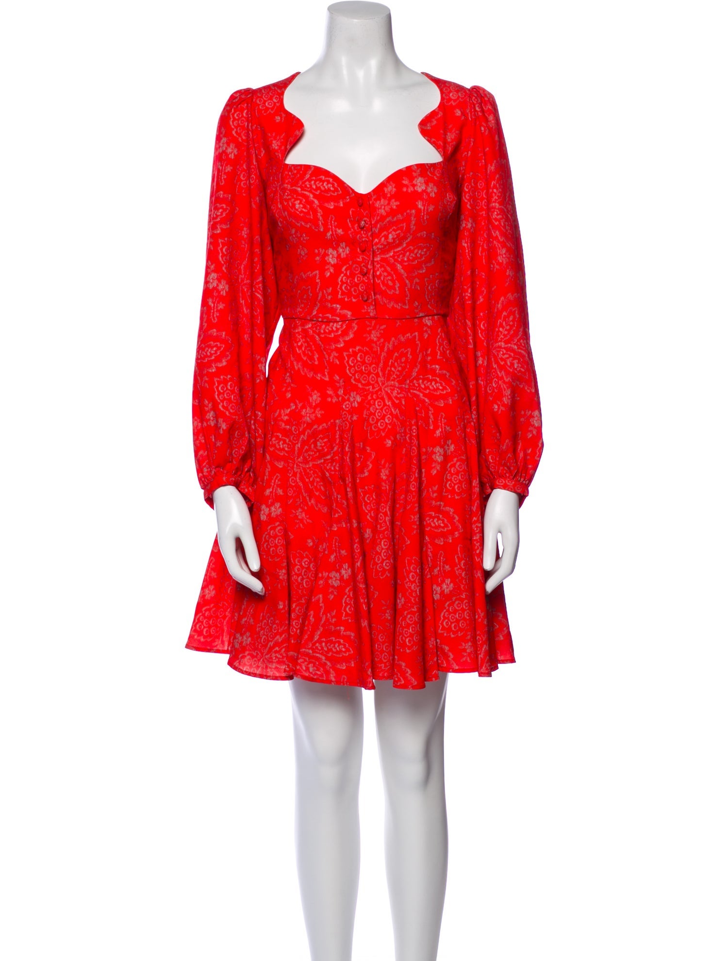 RHODE Square Neckline Mini Dress