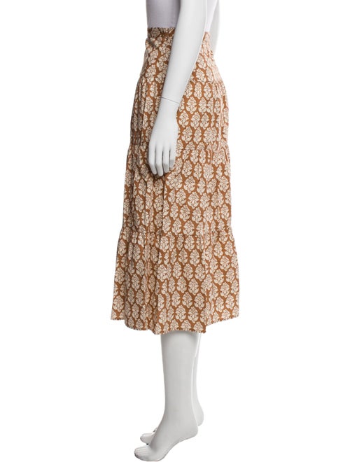 RHODE Printed Midi Length Skirt