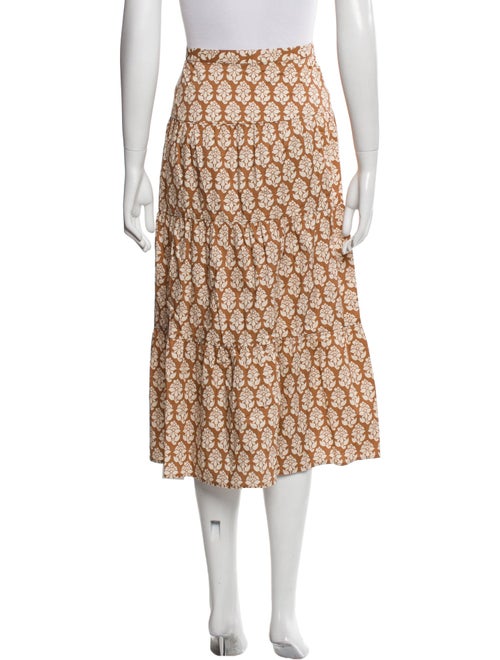 RHODE Printed Midi Length Skirt