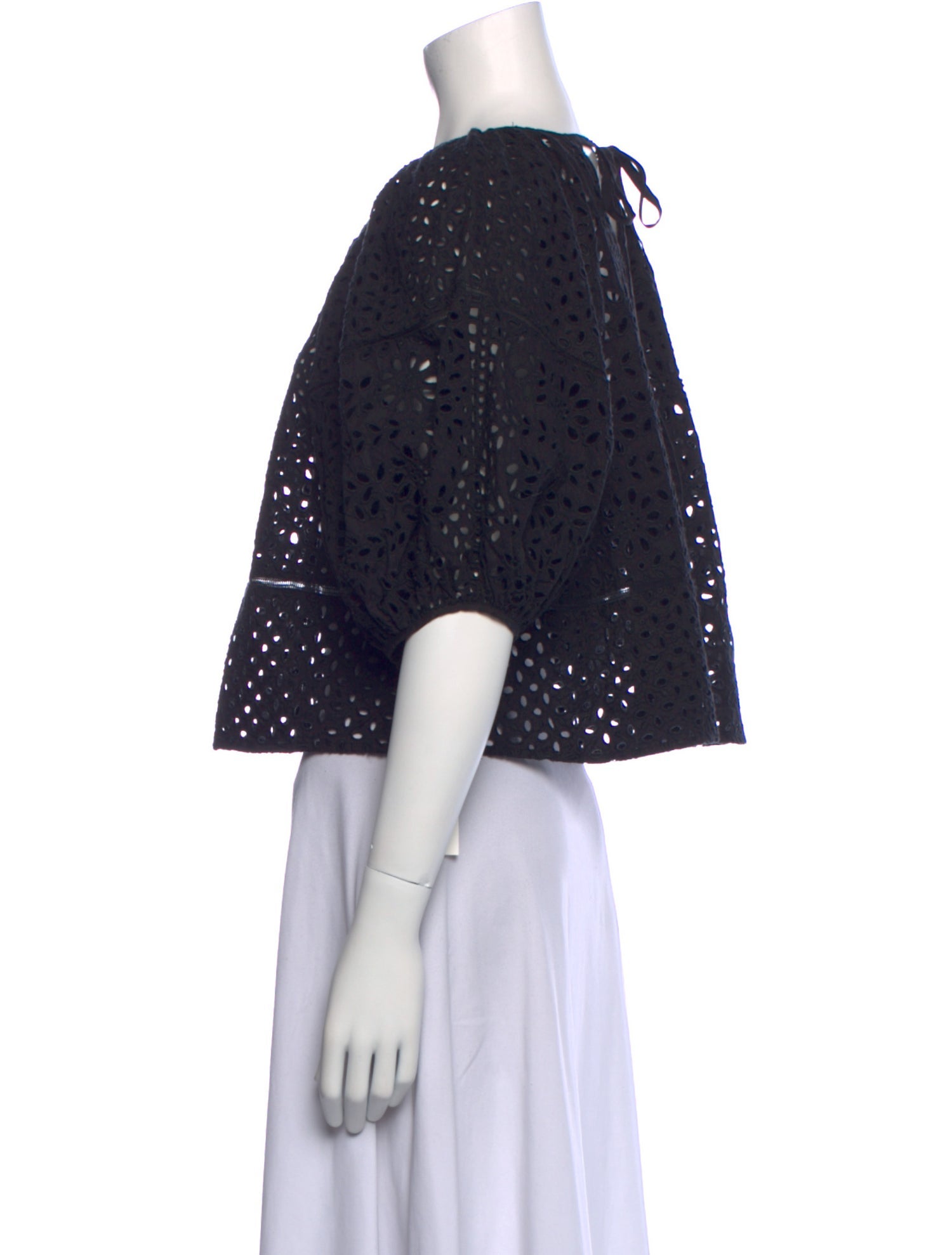 RHODE Scoop Neck Short Sleeve Crop Top