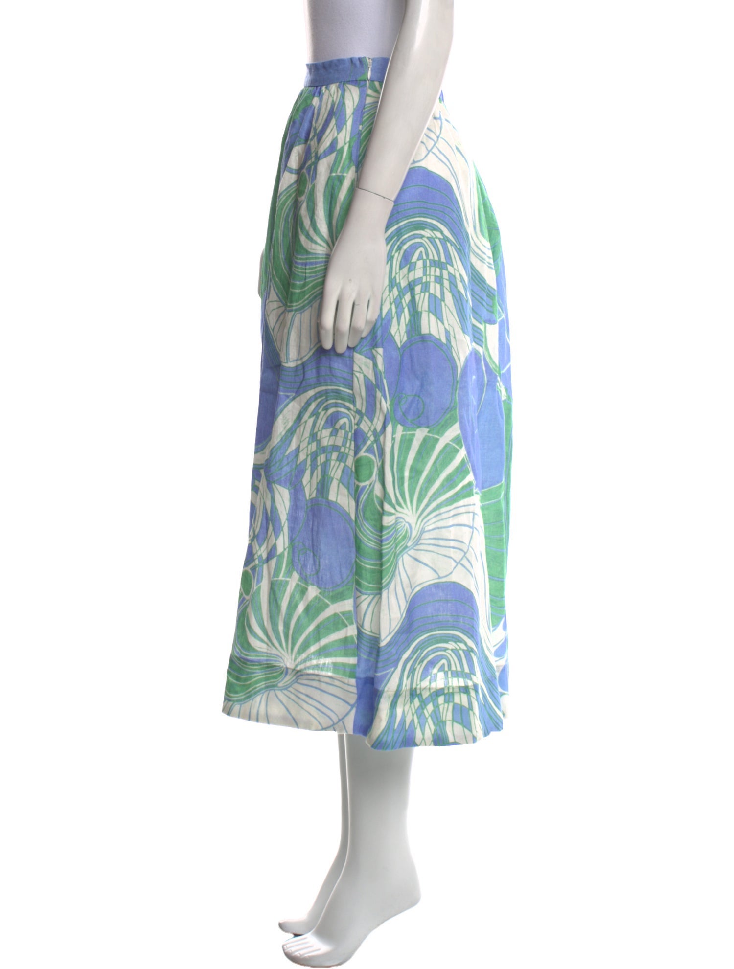 RHODE Linen Midi Length Skirt w/ Tags