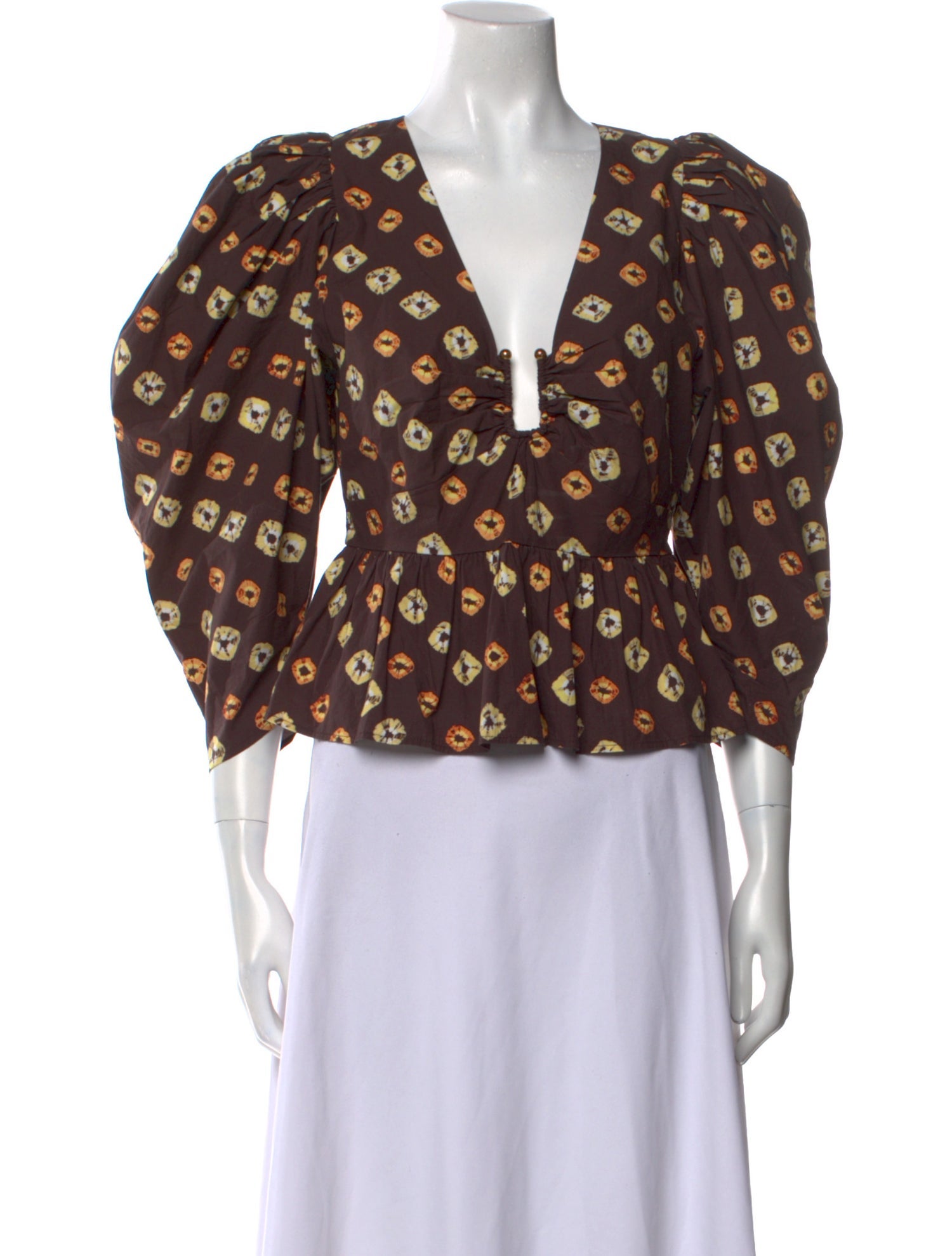 RHODE Printed V-Neck Crop Top