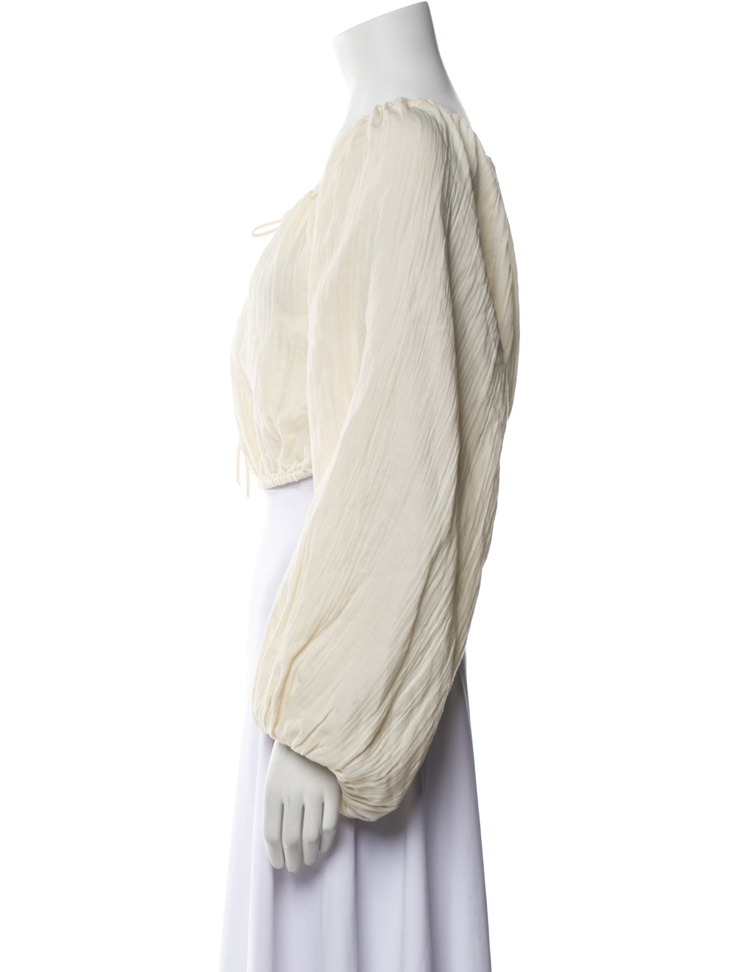 RHODE Scoop Neck Long Sleeve Crop Top