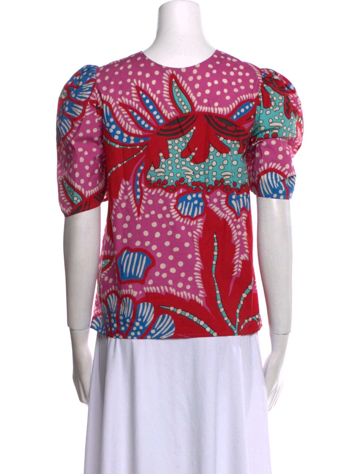 RHODE Printed V-Neck Blouse