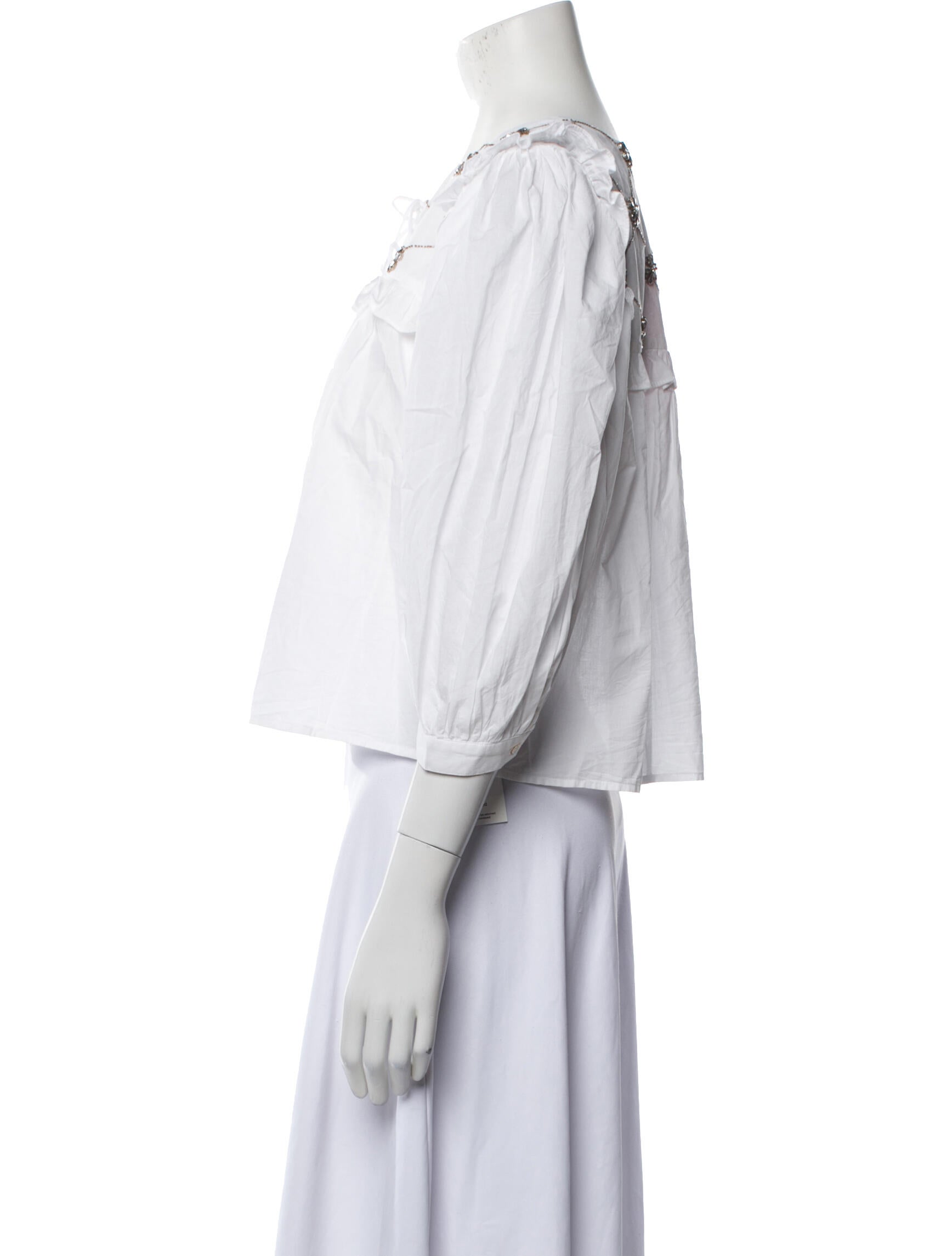 RHODE Three-Quarter Sleeve Crop Top w/ Tags