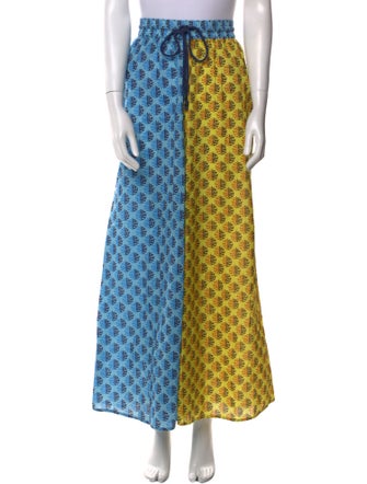 RHODE Colorblock Pattern Wide Leg Pants