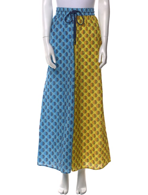RHODE Colorblock Pattern Wide Leg Pants