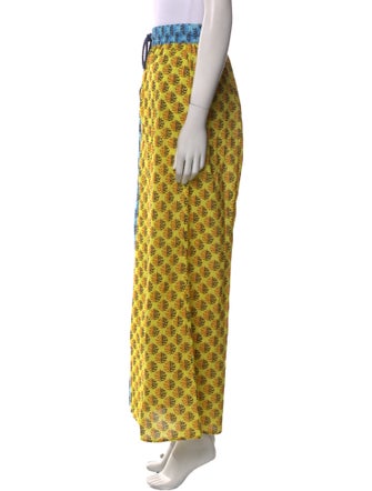 RHODE Colorblock Pattern Wide Leg Pants