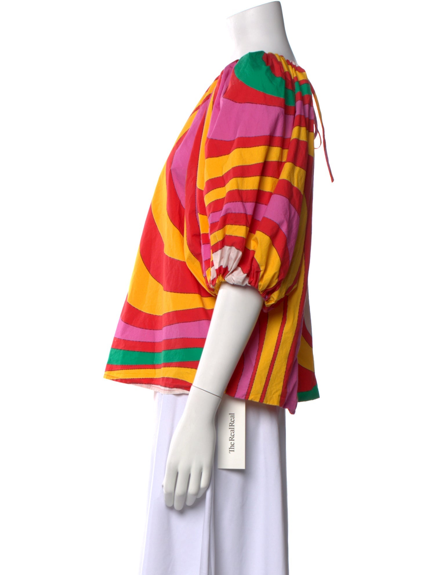 RHODE Printed Bateau Neckline Blouse