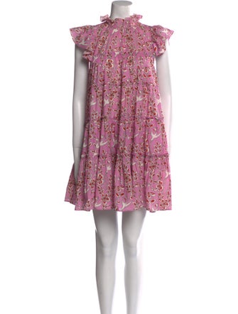 RHODE Floral Print Mini Dress