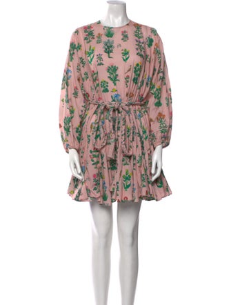RHODE Floral Print Mini Dress