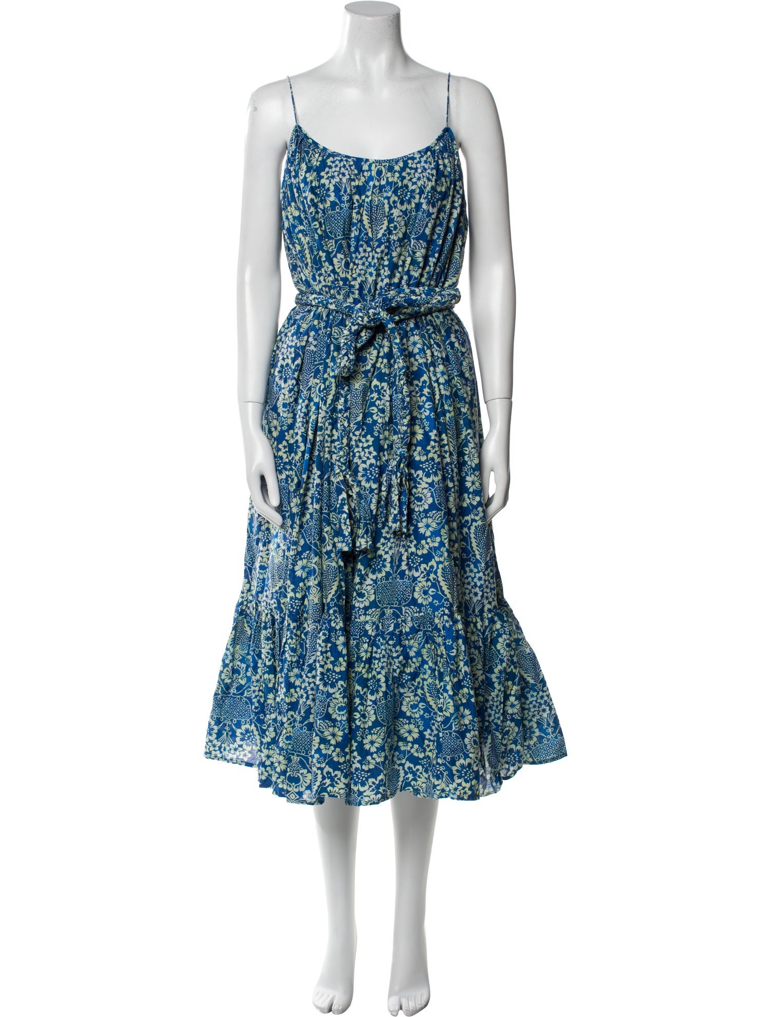 RHODE Floral Print Midi Length Dress