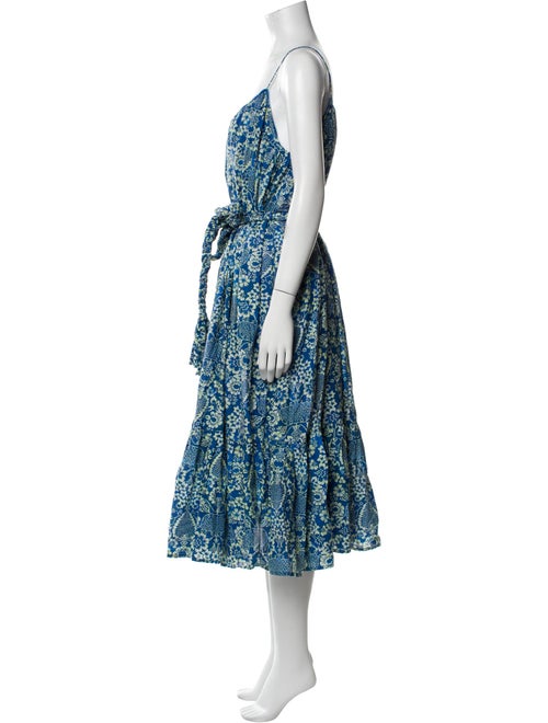 RHODE Floral Print Midi Length Dress