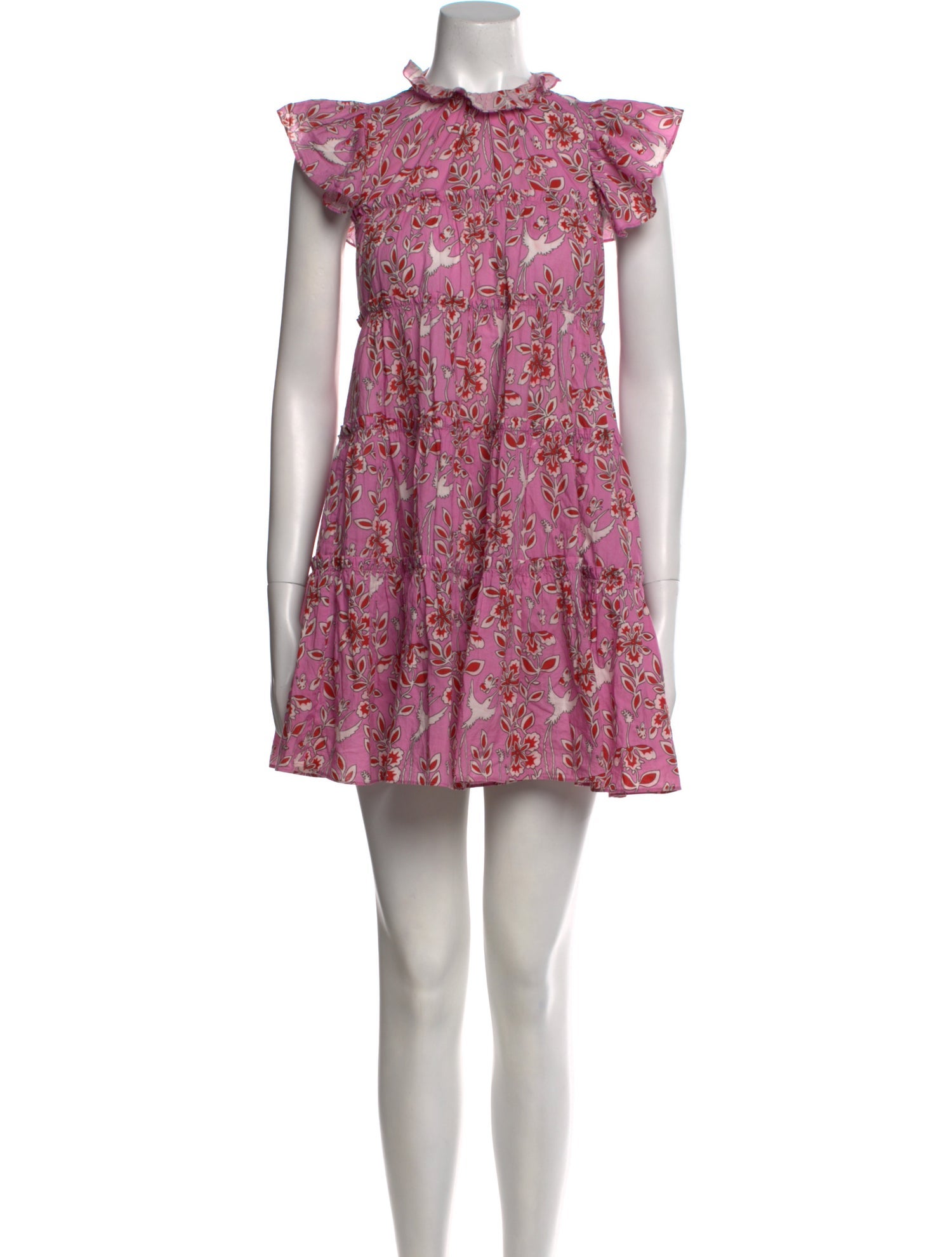 RHODE Floral Print Mini Dress