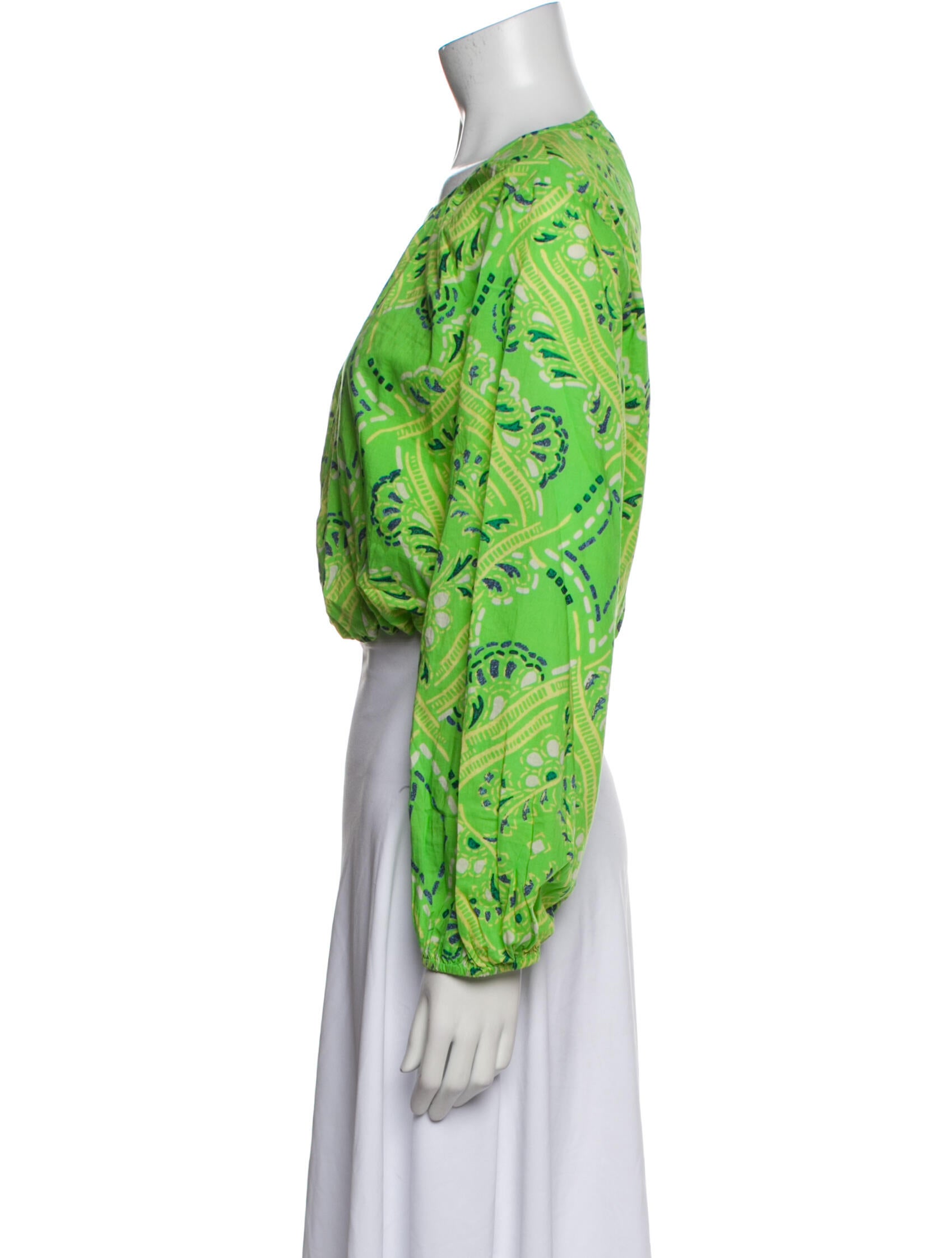 RHODE Azure Floral Print Crop Top