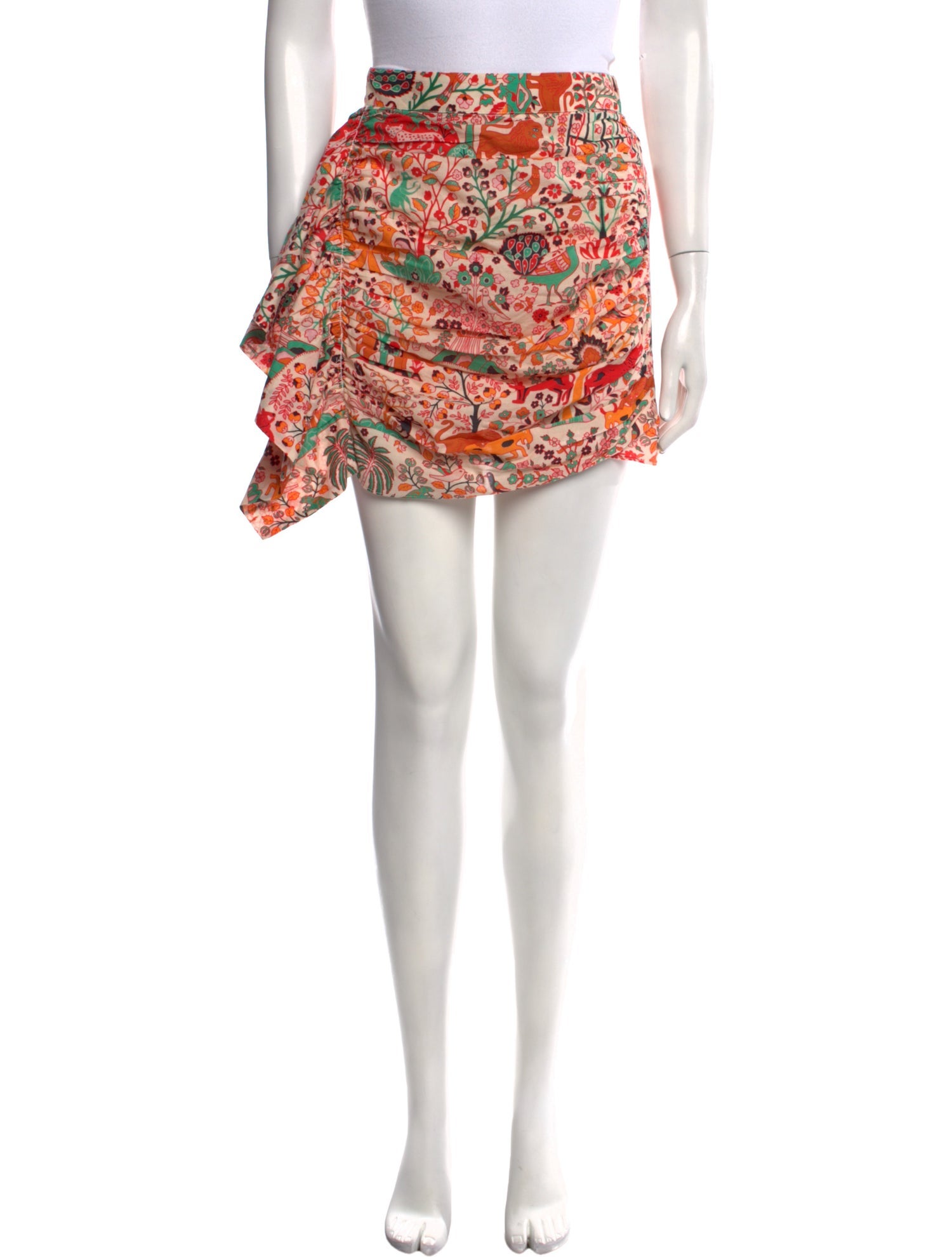 RHODE Floral Print Mini Skirt