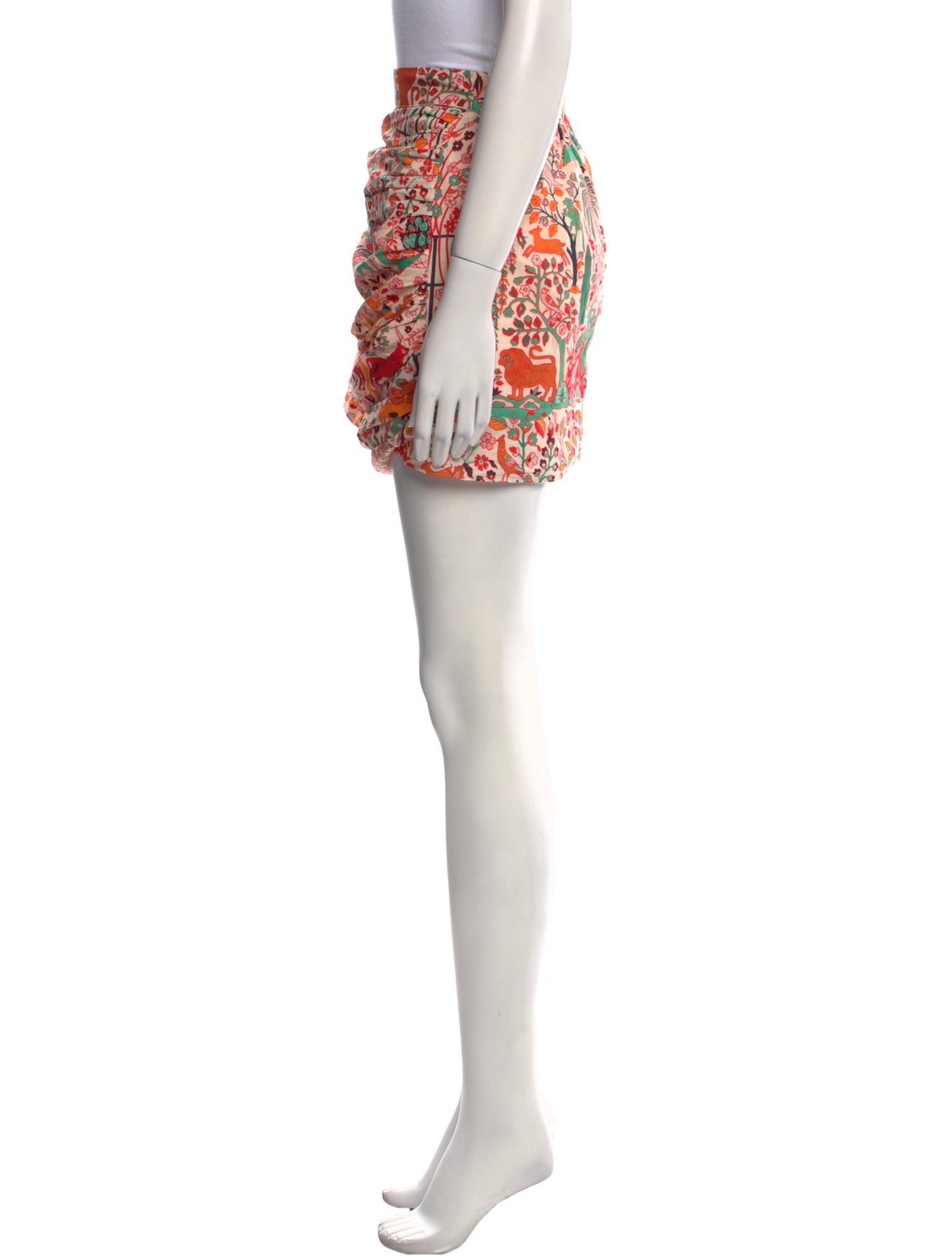 RHODE Floral Print Mini Skirt