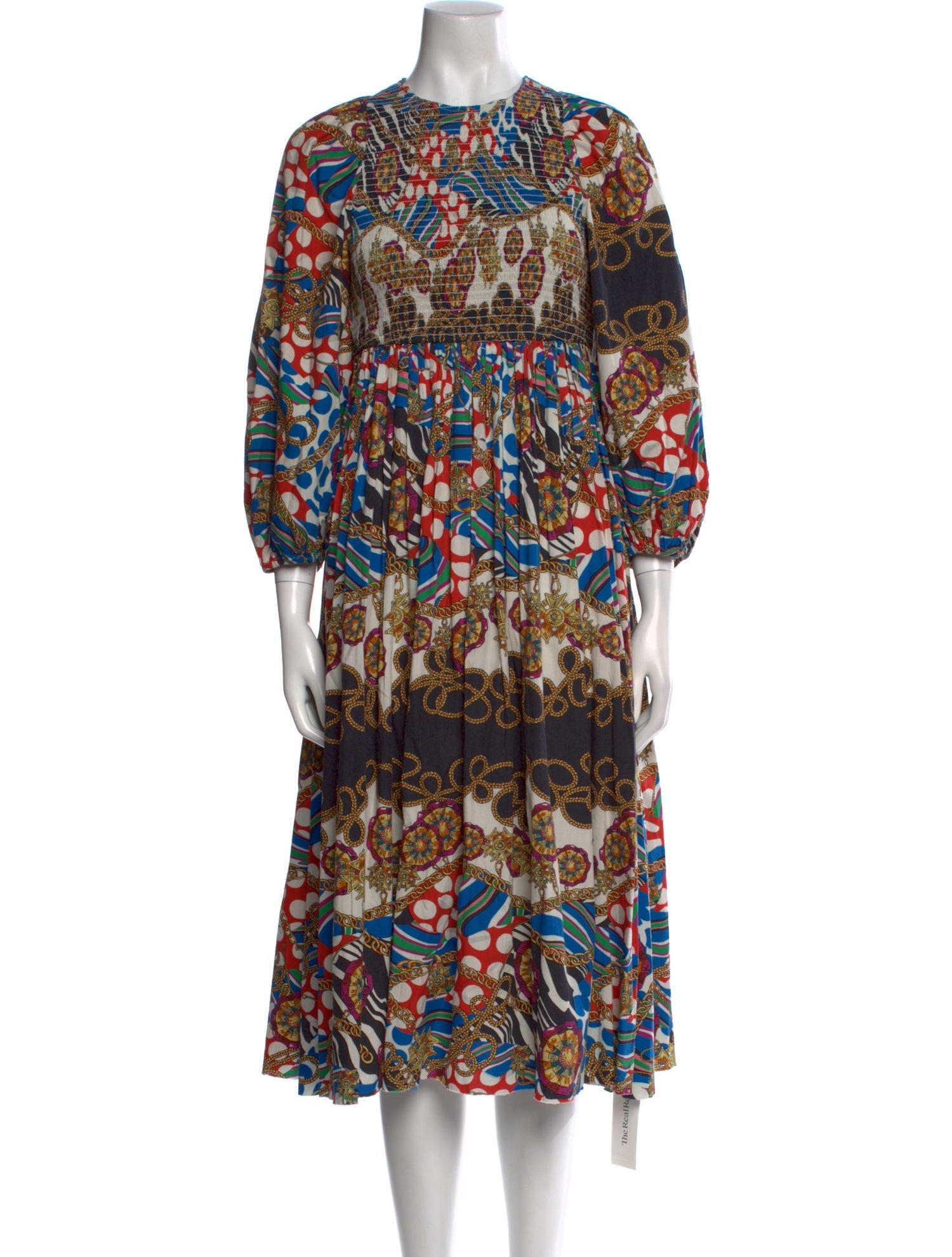 RHODE Printed Midi Length Dress