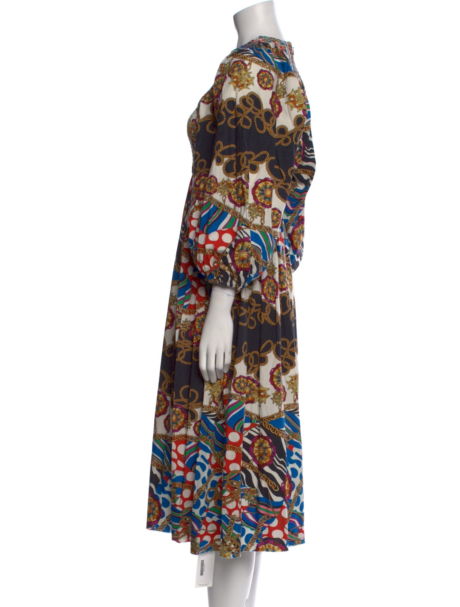 RHODE Printed Midi Length Dress
