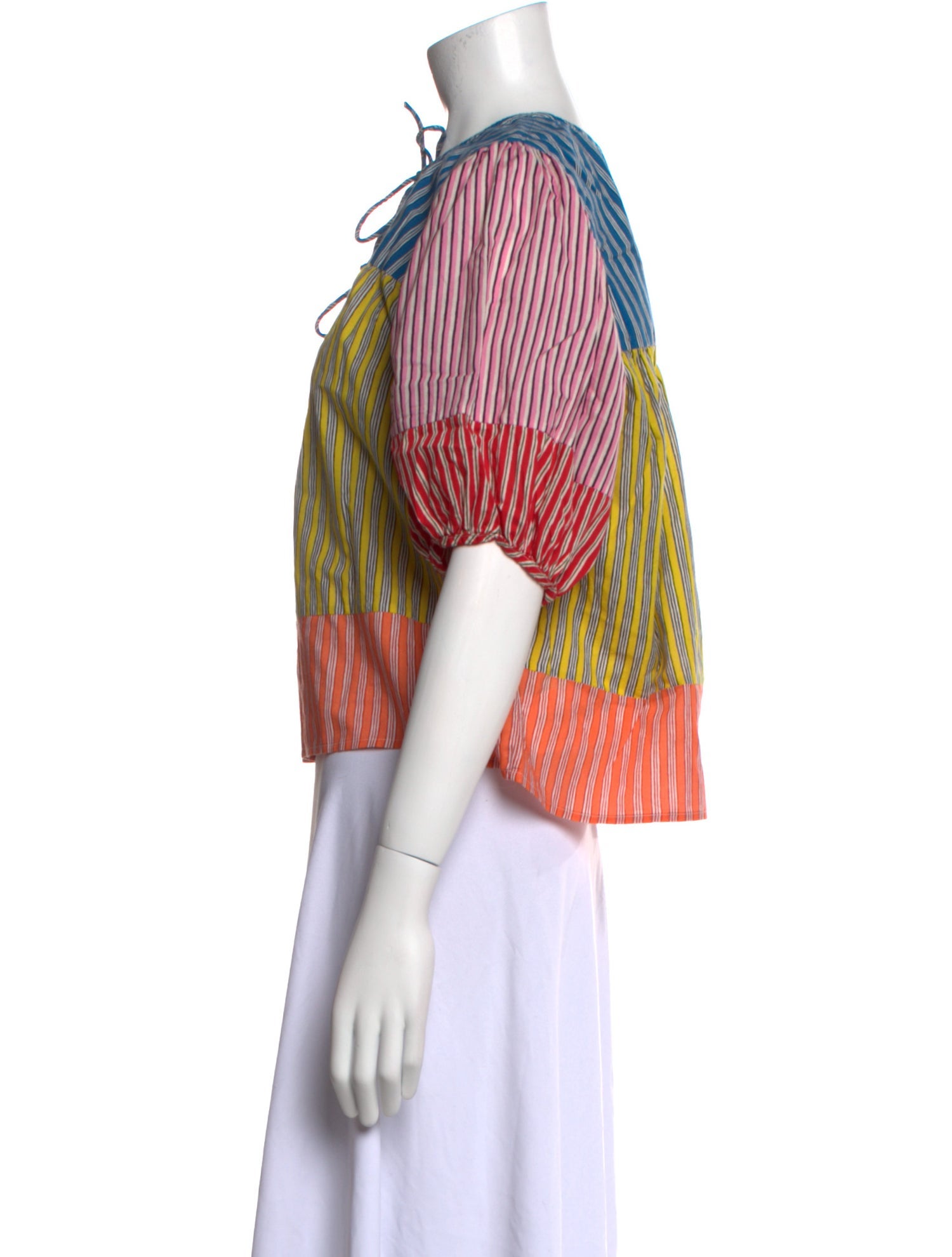 RHODE Striped Crew Neck Blouse